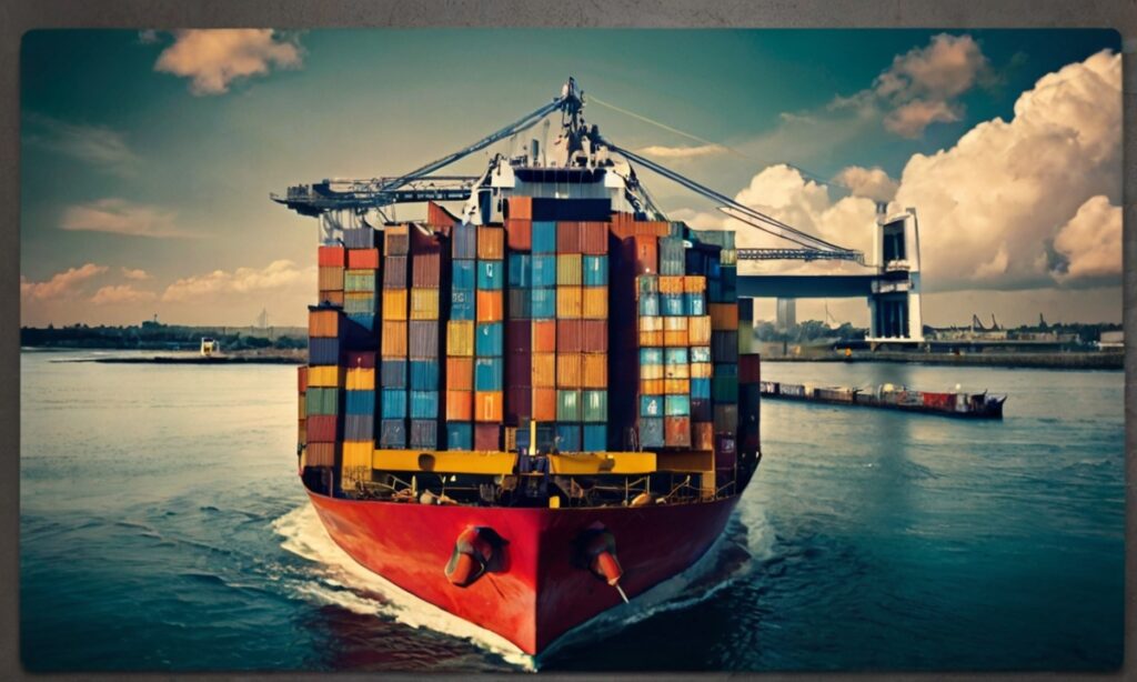 "A ship contains a lot of containers."
