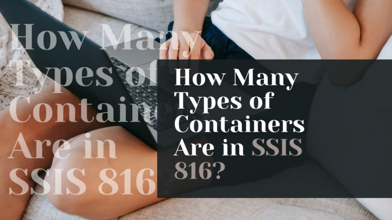 How Many Types of Containers Are in SSIS 816