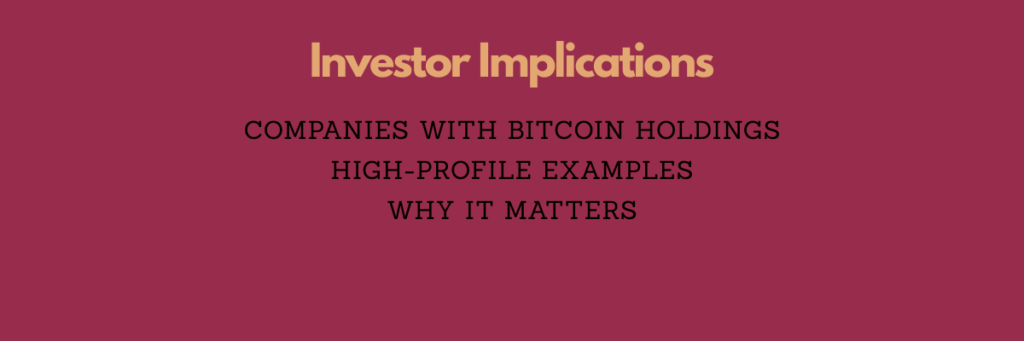 Investor Implications
