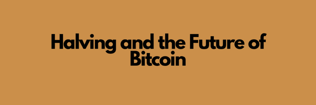 Halving and the Future of Bitcoin