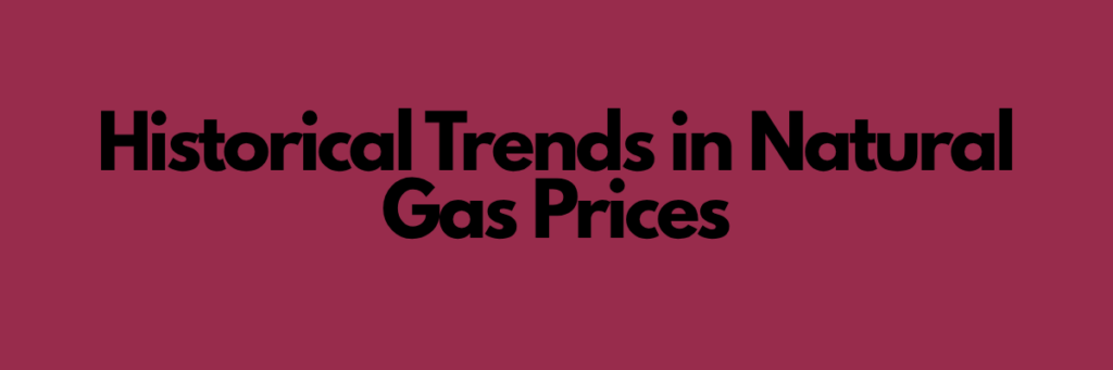 Historical Trends in Natural Gas Prices
