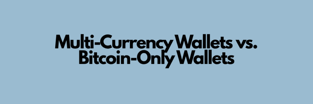 Multi-Currency Wallets vs. Bitcoin-Only Wallets