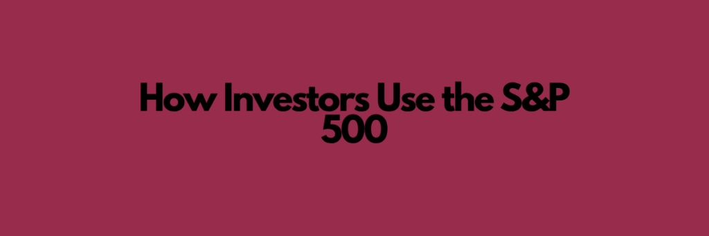 How Investors Use the S&P 500