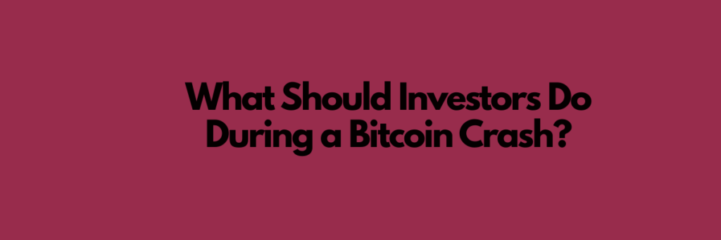 What Should Investors Do During a Bitcoin Crash?